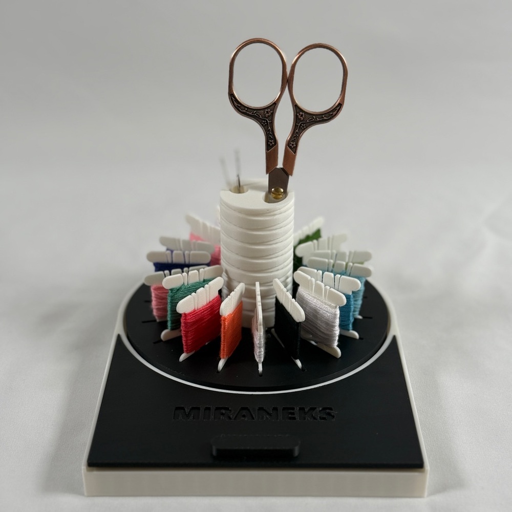 Multi-Color Thread Organizer with Scissors